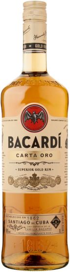 Bacardi Carta Oro Gold Rum 40% 1 ltr